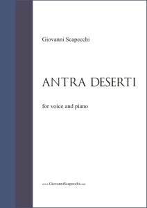 Antra deserti (2003) per baritono e pianoforte
