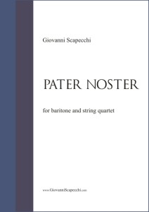 Pater noster (2003) per baritono e quartetto d'archi