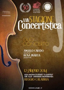 XXIV Stagione Concertistica, Conservatorio Cilea of Reggio Calabria